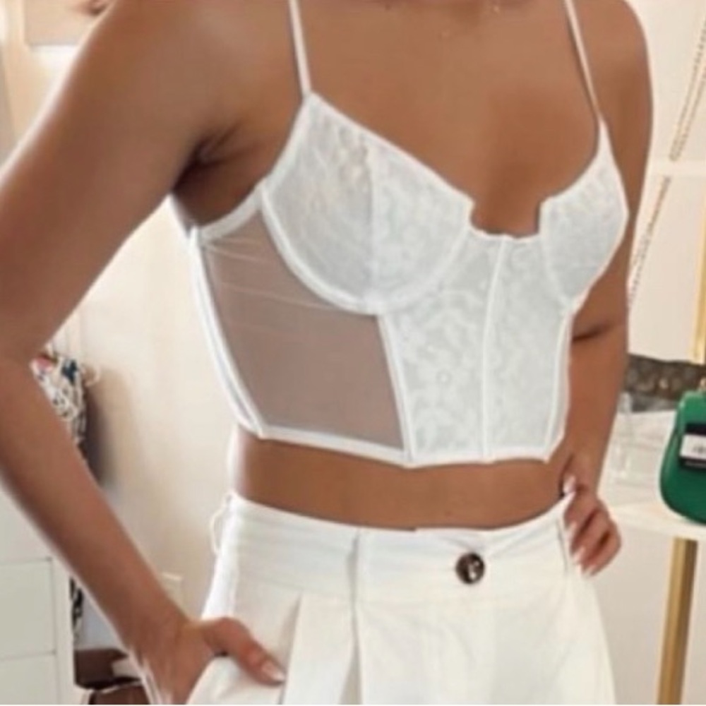 White Sexy Crop Top